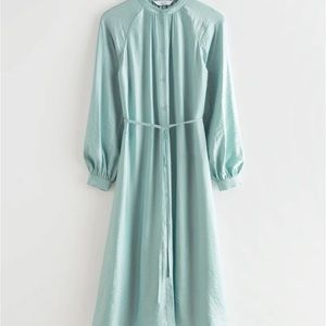 & Other Stories Relaxed Belted Button Up Midi Size 0 NWT